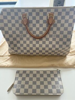 Louis Vuitton speedy 35 Damier Azur & wallet